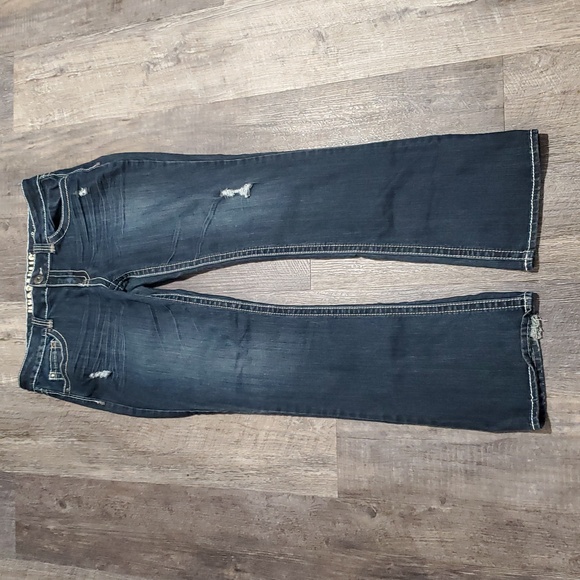Hydraulic jeans Bailey Slim Boot Women's Size 15 Dark Wash Distressed - Picture 1 of 11
